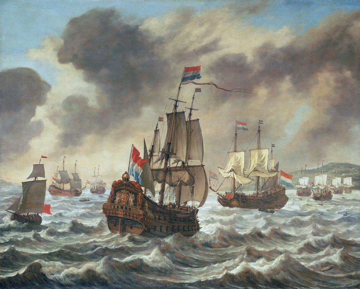 قبل معركة داونز ، 21 أكتوبر 1639 ، عرض `` أميليا &39;&39; Tromp&39;s الرائد بواسطة رينير نومز