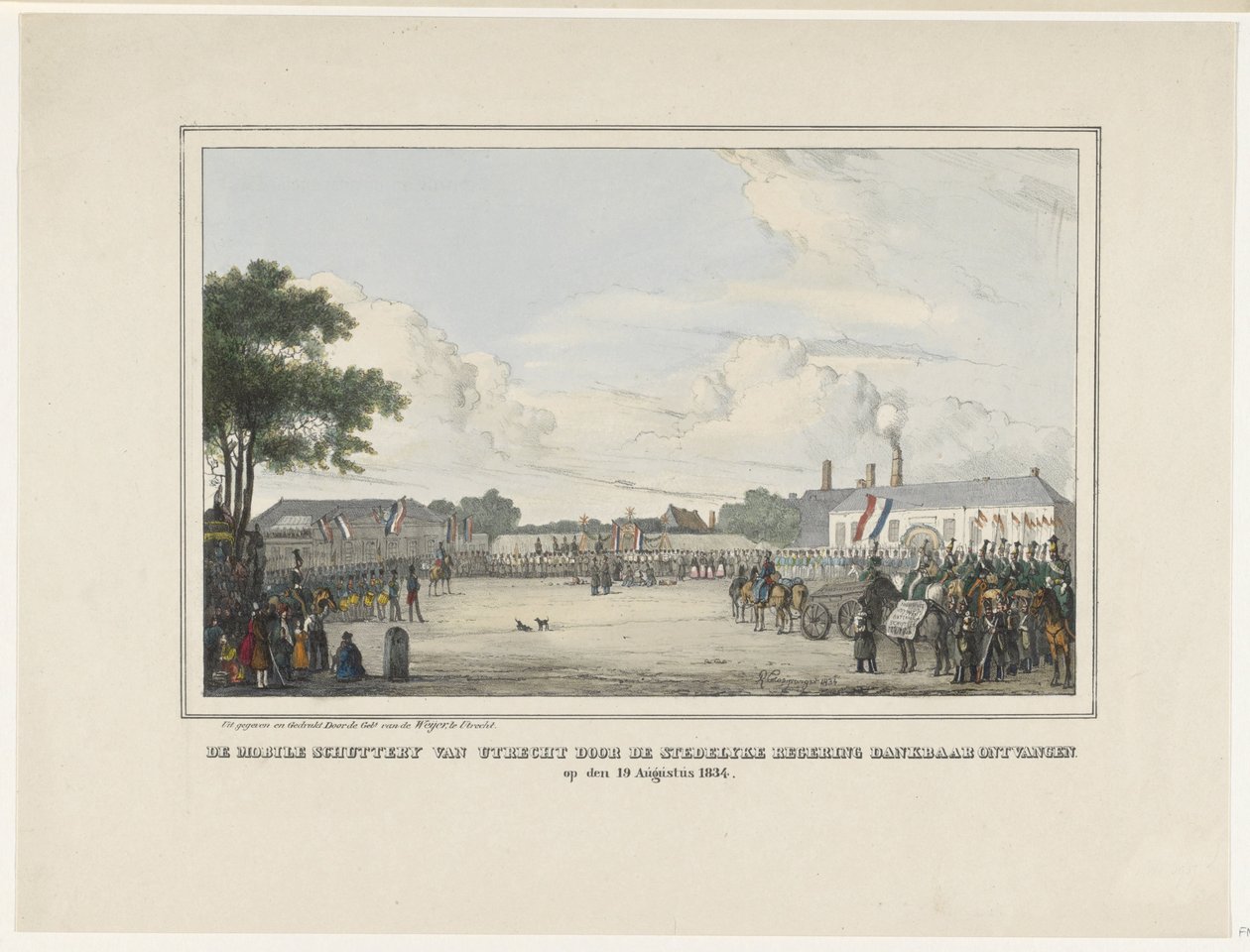 استقبلت حكومة ستيدليك بامتنان شاتري المتنقل في أوتريخت. في 19 أغسطس 1834 (العنوان على الكائن) بواسطة رينير كريفانغر
