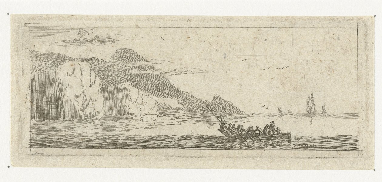 منظر بحري صغير به مركب شراعي المناظر البحرية الصغيرة (عنوان السلسلة) بواسطة رينير نومز