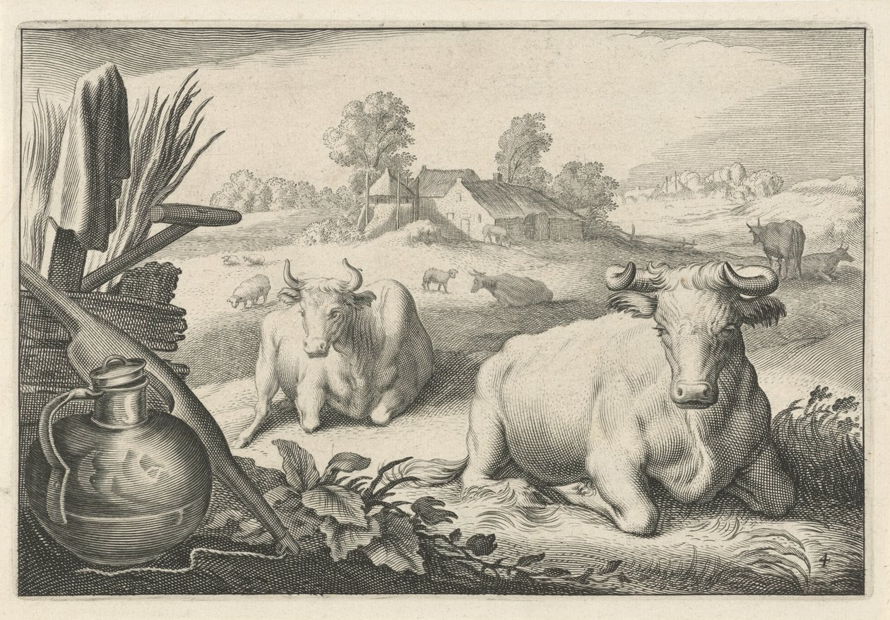 مرعى به بقرتان كاذبتان Diversa Animalia Quadrupedia (عنوان المسلسل) بواسطة Reinier van Persijn