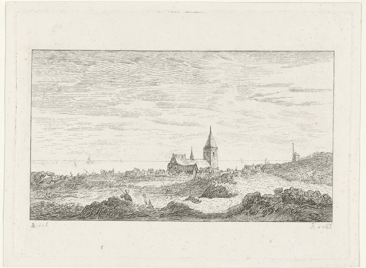 قرية على البحر بواسطة Reinierus Albertus Ludovicus baron van Isendoorn à Blois