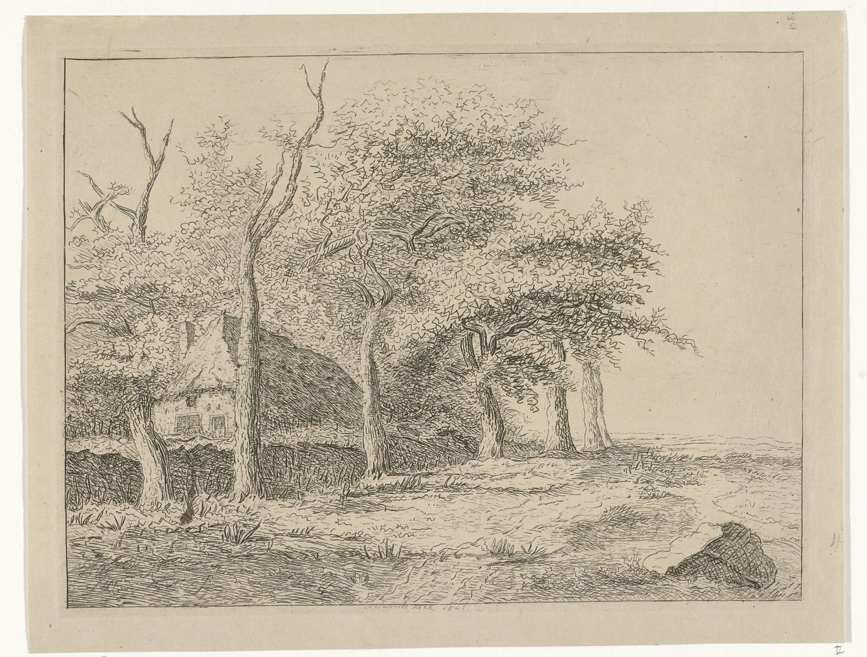 صف من الأشجار بواسطة Reinierus Albertus Ludovicus baron van Isendoorn à Blois