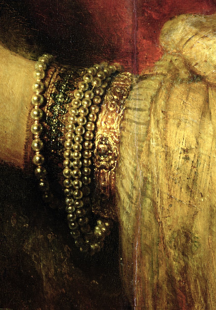 صورة ساسكيا فان أولينبرغ (1612-42) في أزياء غنية (التفاصيل) (انظر 244316) بواسطة رامبرانت فان راين
