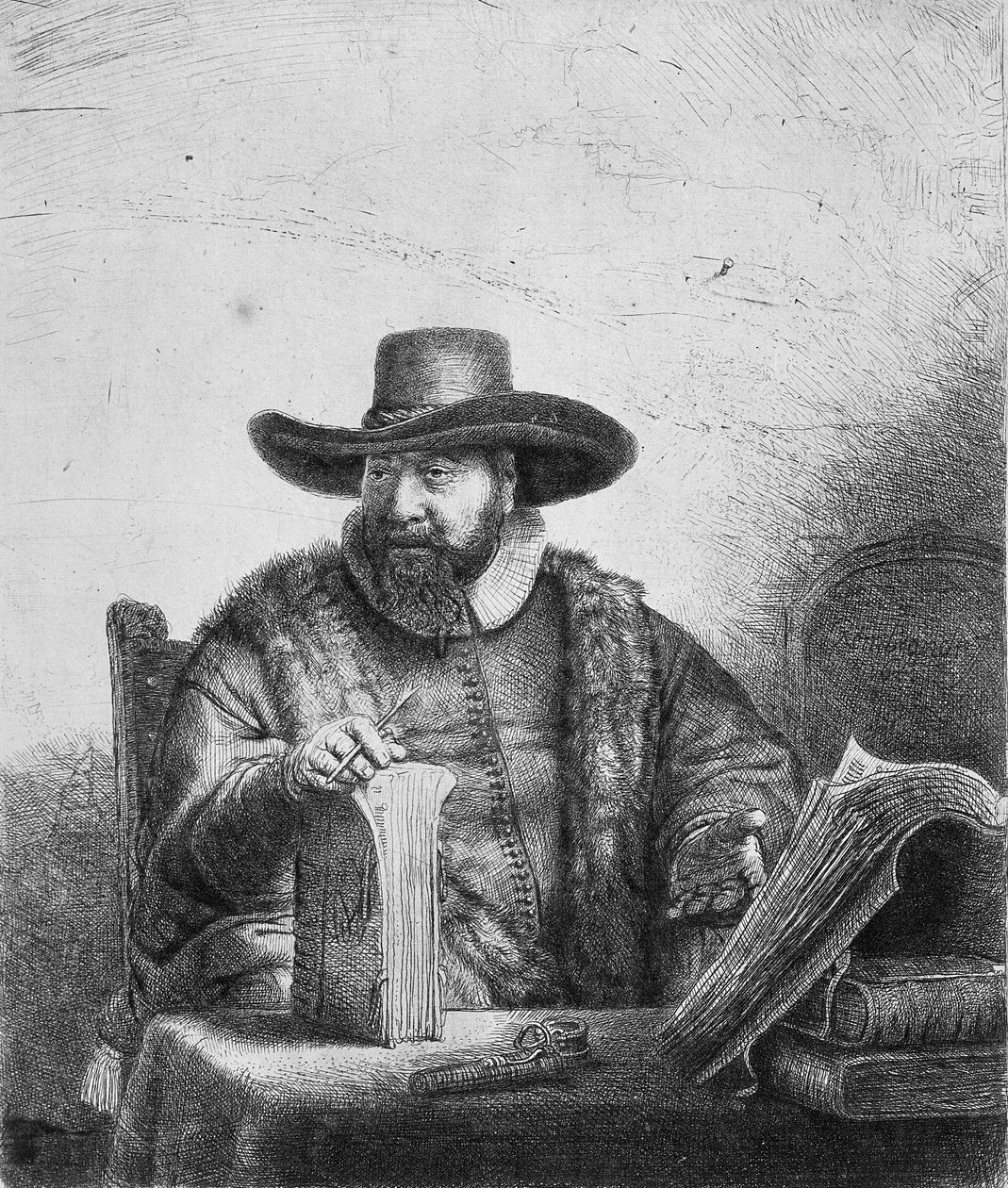 كورنيليوس كلايز أنسلو (1592-1646) 1640 (انظر 242867) بواسطة رامبرانت فان راين