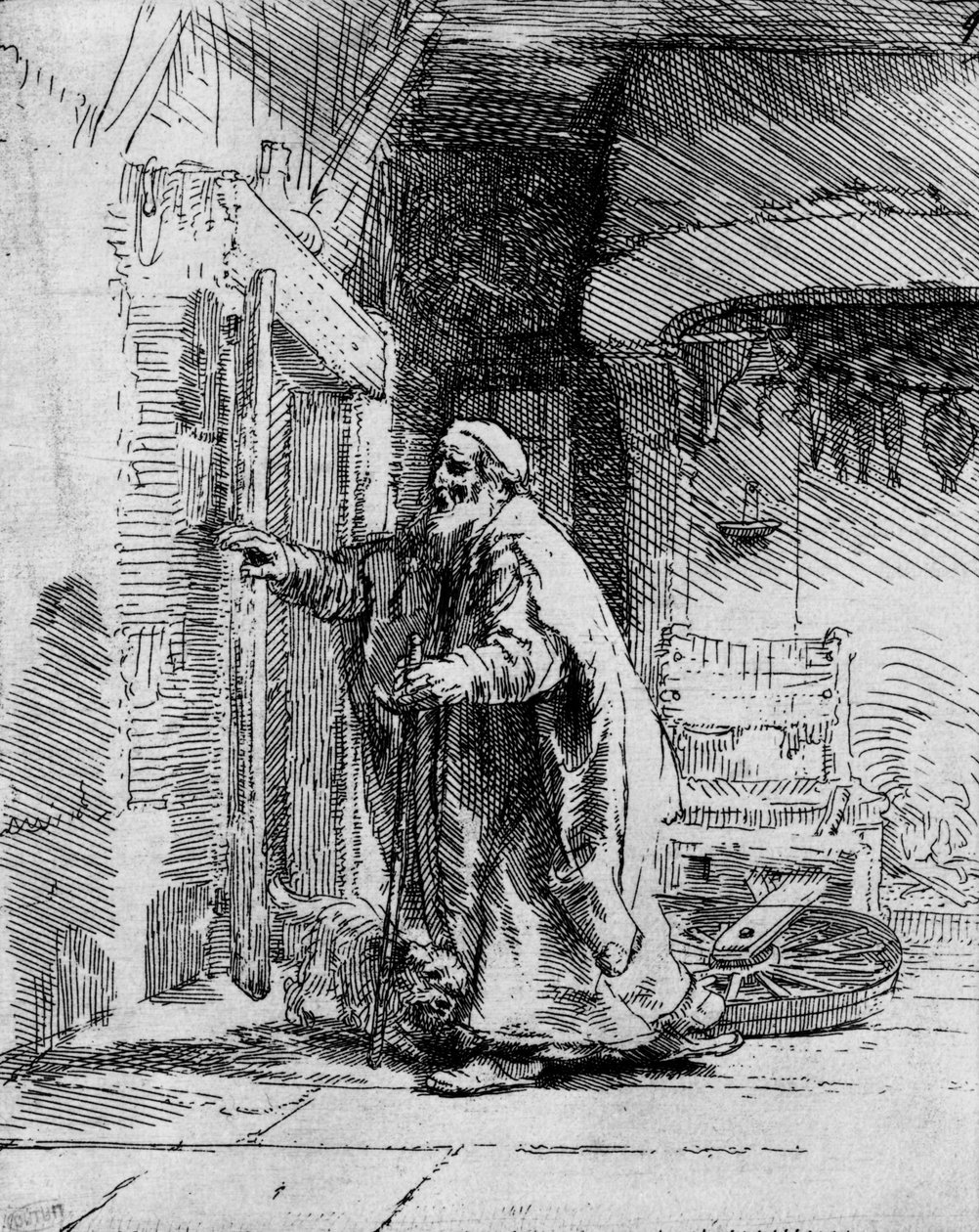 المكفوفين توبيت ، 1651 بواسطة رامبرانت فان راين