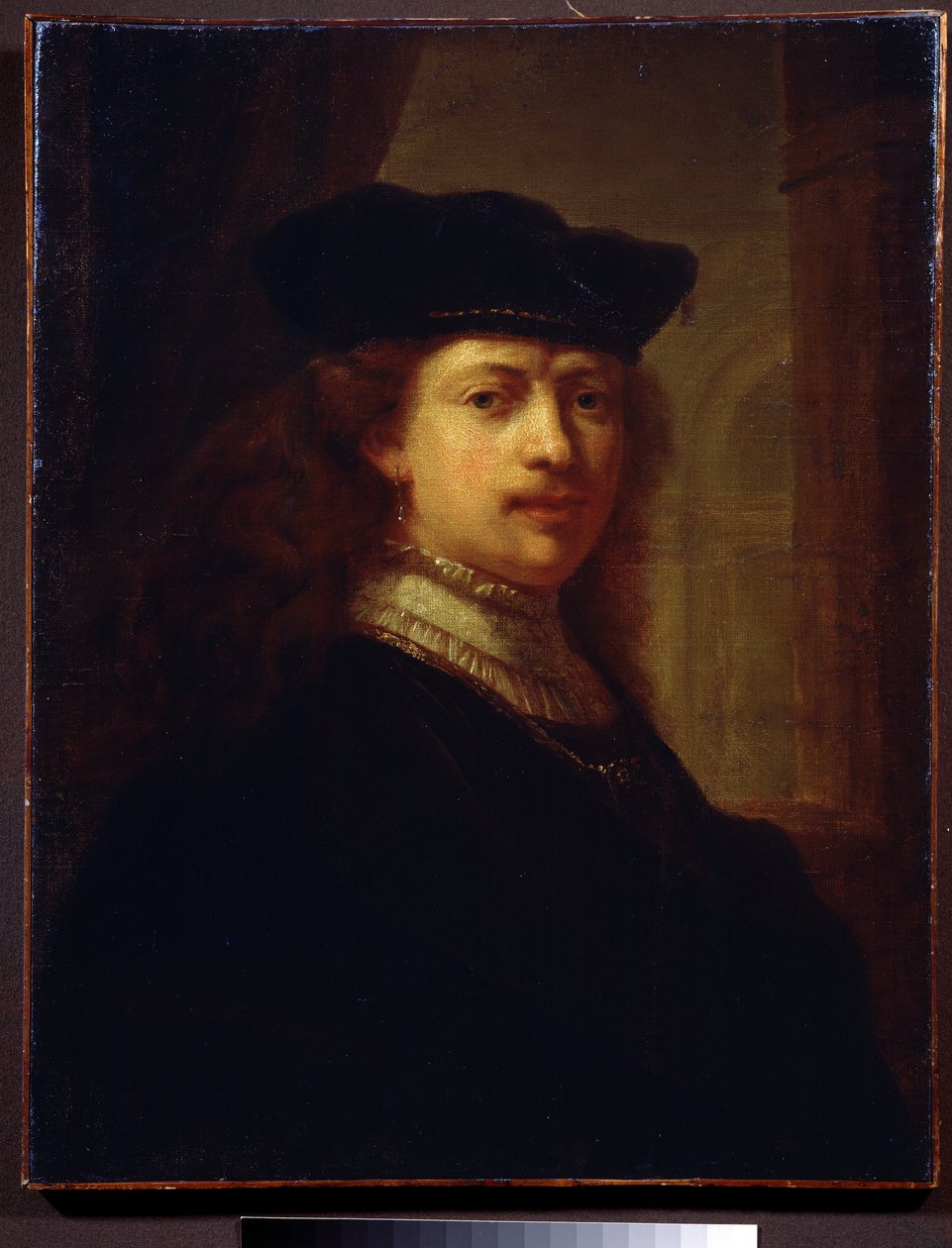 "" صورة للرسام هارمنزون فان راين سعيد رامبرانت (1606-1669) "" لوحة لحاشية رامبرانت. متحف بوشكين من القرن السابع عشر ، موسكو بواسطة رامبرانت هارمنز. فان راين (دائرة)