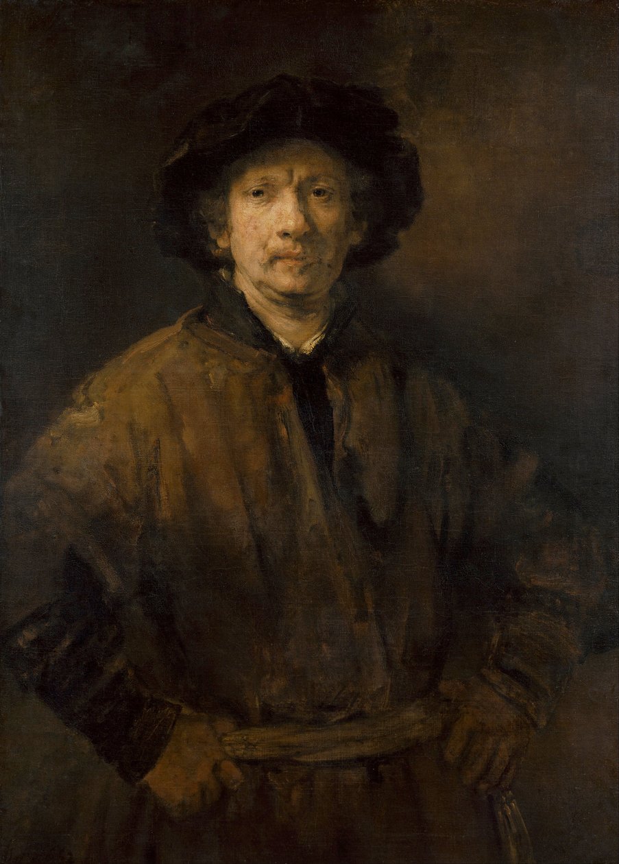 "" صورة شخصية كبيرة "(صورة شخصية كبيرة) لوحة رسمها رامبرانت فان راين (1606-1669) 1652 متحف تاريخ الفن ، فيينا بواسطة رامبرانت فان راين