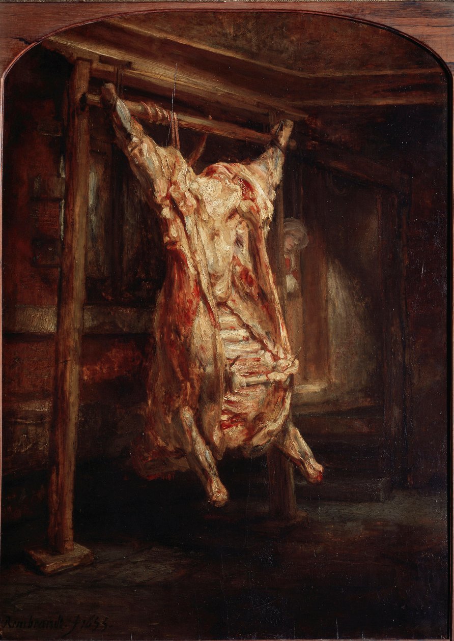 لو بوف بارش لوحة لرامبرانت هارمنزون فان راين (1606-1669) 1655 مقاس 94x59 سم باريس ، متحف اللوفر بواسطة رامبرانت فان راين