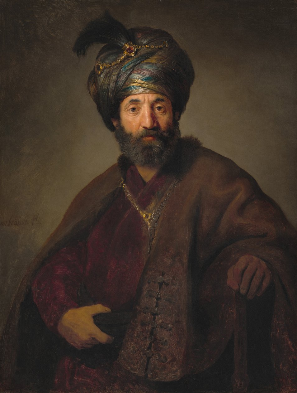 رجل بالزي الشرقي ، ج. 1635 بواسطة رامبرانت هارمنز فان راين