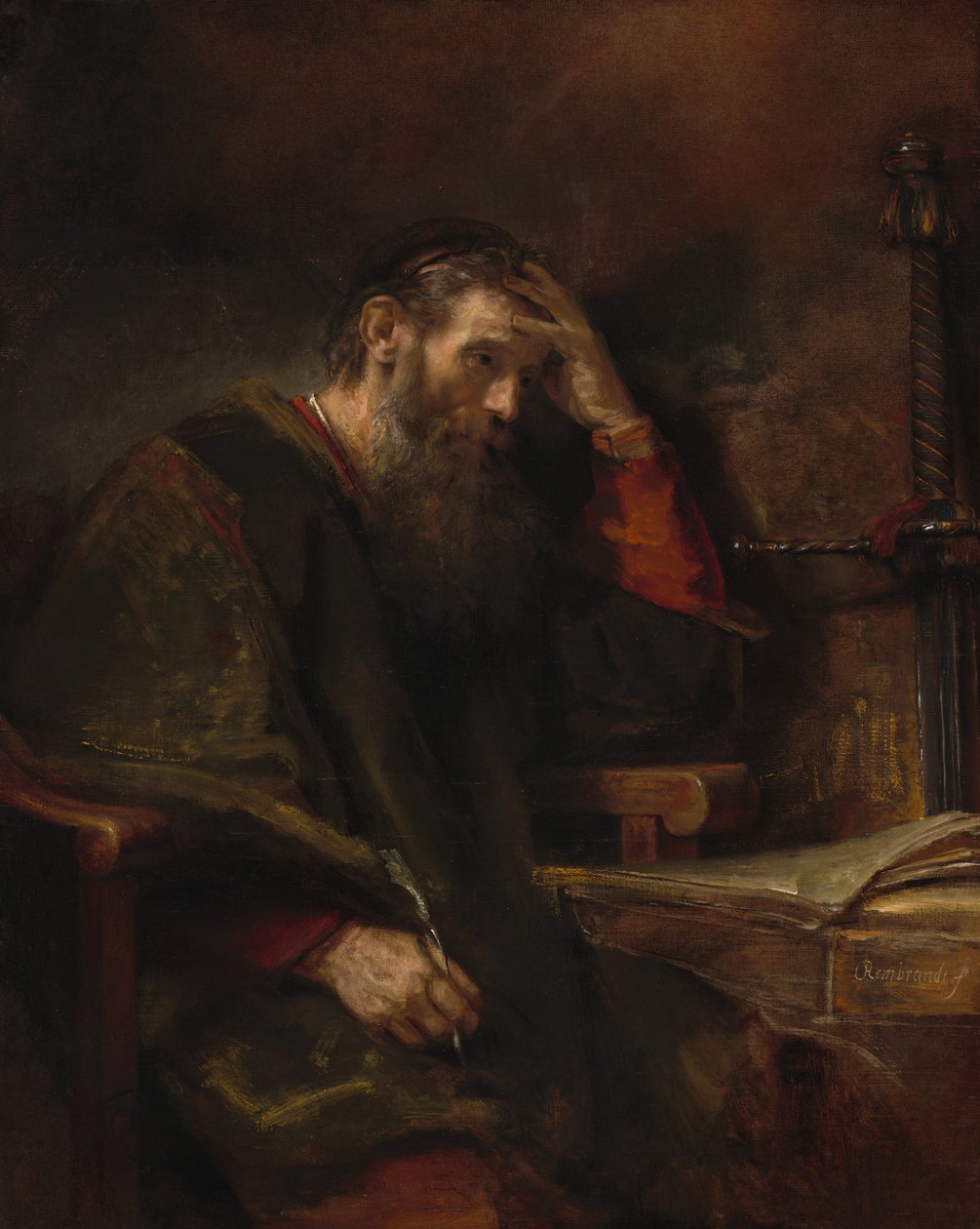 الرسول بولس ، ج. 1657 بواسطة رامبرانت هارمنز فان راين
