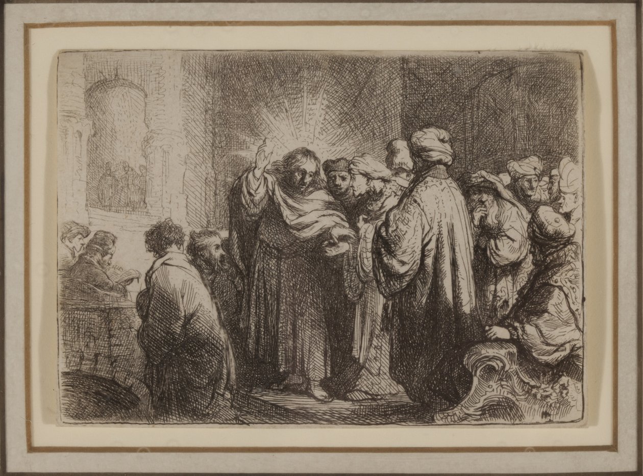 The Tribute Money، c.1635 (حفر) بواسطة رامبرانت فان راين