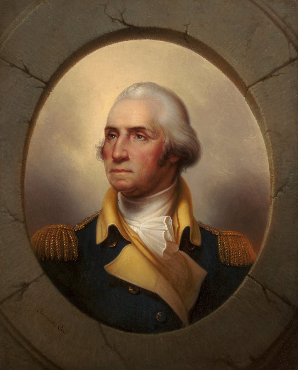 صورة لجورج واشنطن (1732-1799) ، بقلم بيل ورامبرانت (1778-1860). زيت على قماش ، حوالي 1856. مجموعة خاصة بواسطة رامبرانت بيل