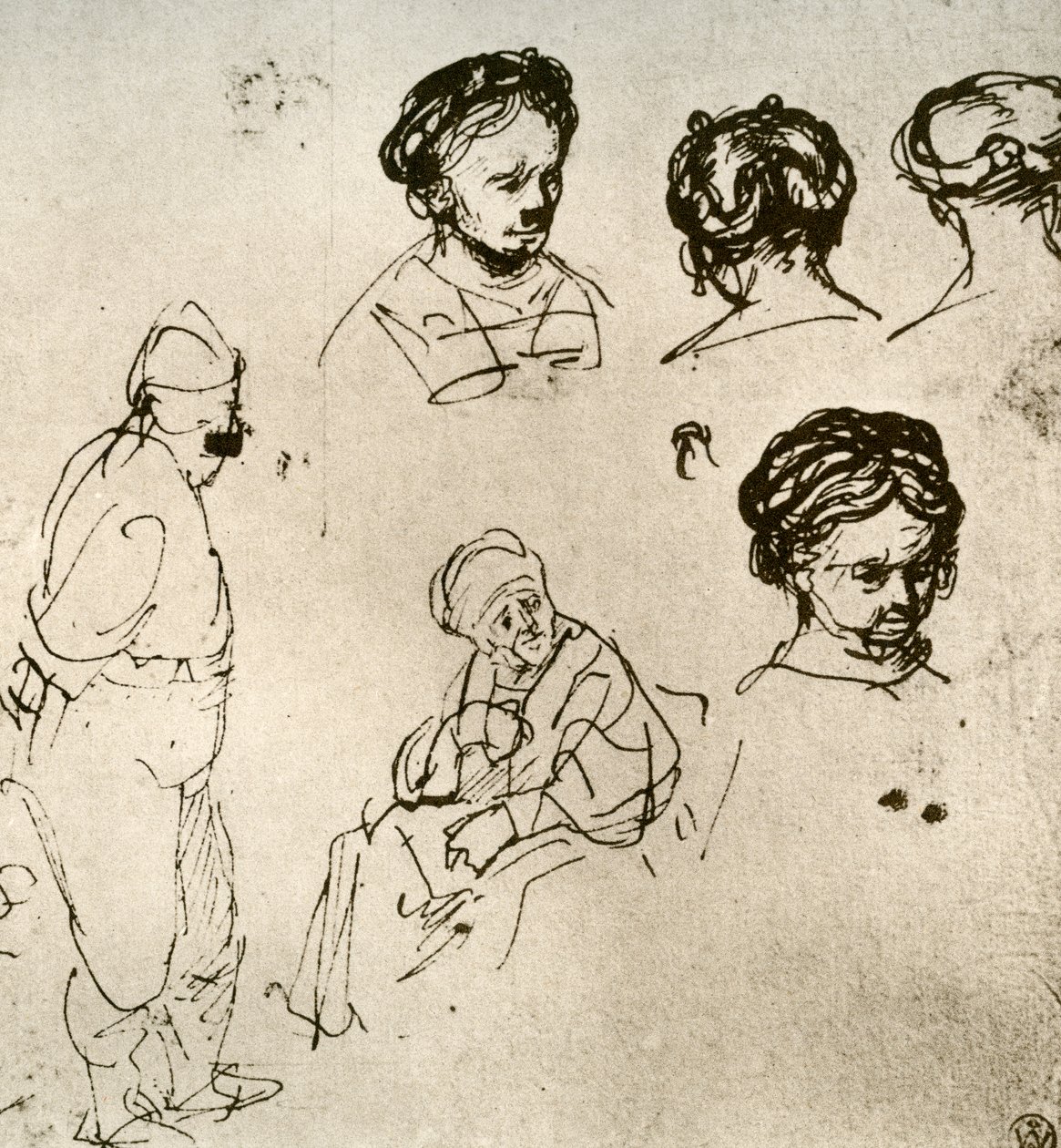 صفحة اسكتشات 1913. بواسطة رامبرانت فان راين