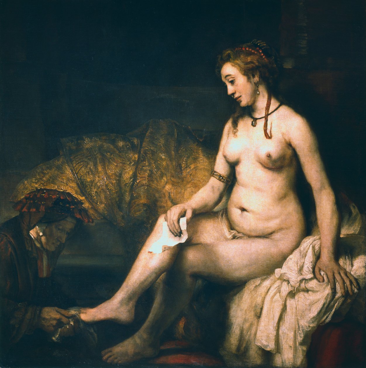 بثشبع في حمامها ، 1654. بواسطة رامبرانت فان راين