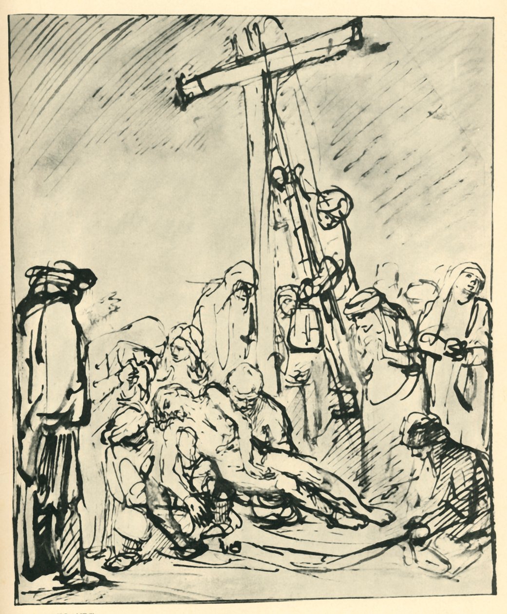 ترسب من الصليب ، c1650 ، 1943. بواسطة رامبرانت فان راين
