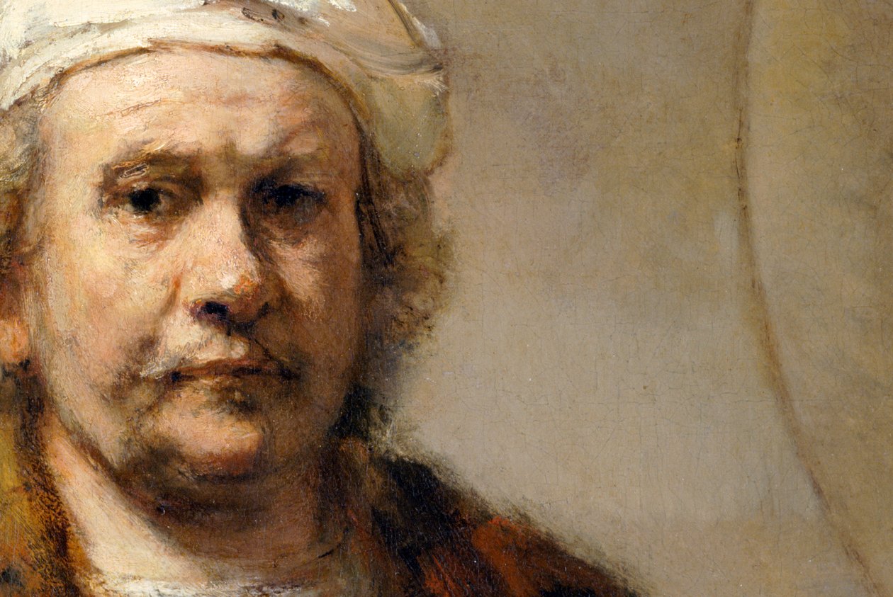 تفاصيل صورة ذاتية للرسام الهولندي رامبرانت فان راين ، c1665 بواسطة رامبرانت فان راين