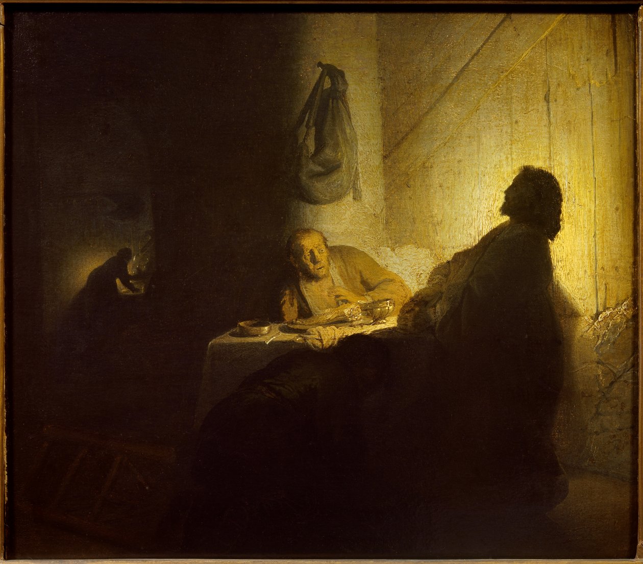 عمواس بيليرينز. لوحة لرامبرانت هارمنزون فان راين ديت رامبرانت (1606-1669) إي سي. أجوف. بواسطة رامبرانت فان راين