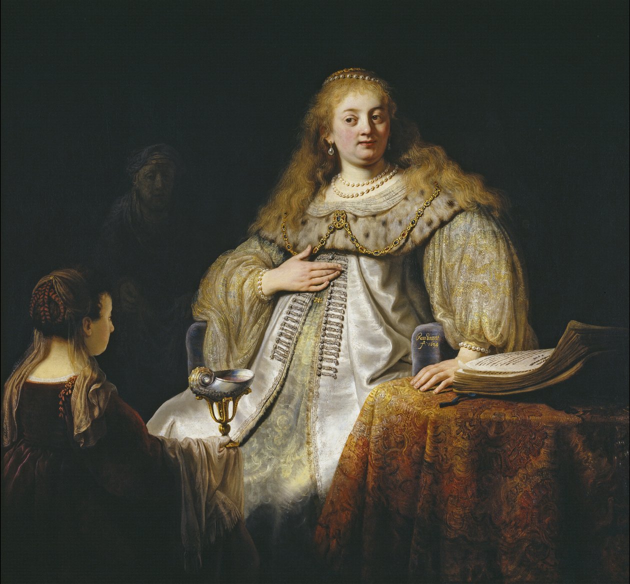جوديث في مأدبة Holofernes ، 1634 بواسطة رامبرانت فان راين