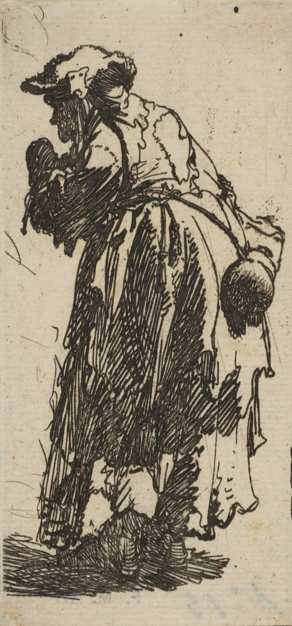 متسول عجوز مع قرع ، كاليفورنيا. 1629. ، كاليفورنيا. 1629. بواسطة رامبرانت فان راين