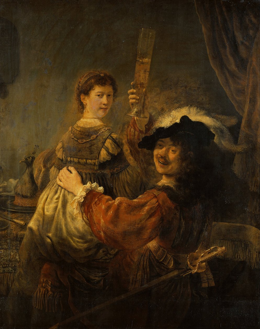 رامبرانت وساسكيا في مثل الابن الضال ، ج. 1635 بواسطة رامبرانت فان راين
