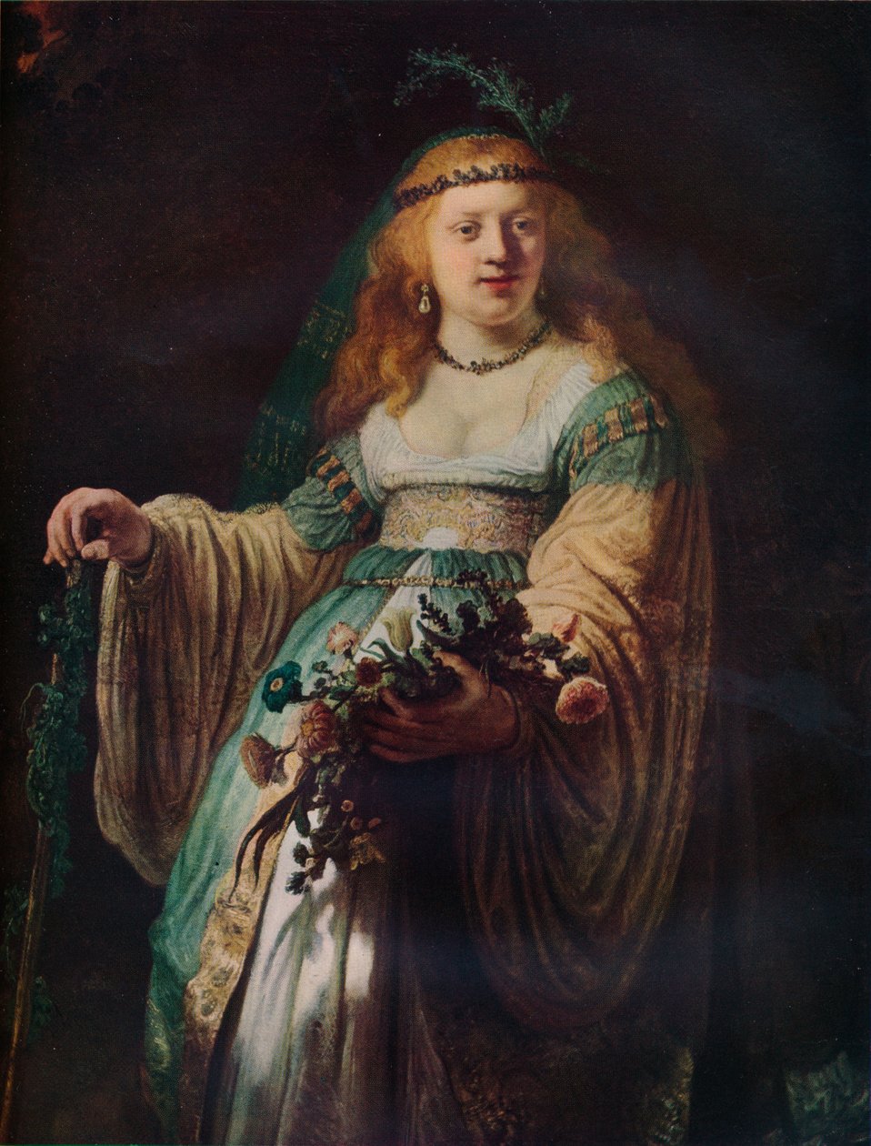 ساسكيا من Uylenburgh في زي Arcadian ، 1635 بواسطة رامبرانت فان راين