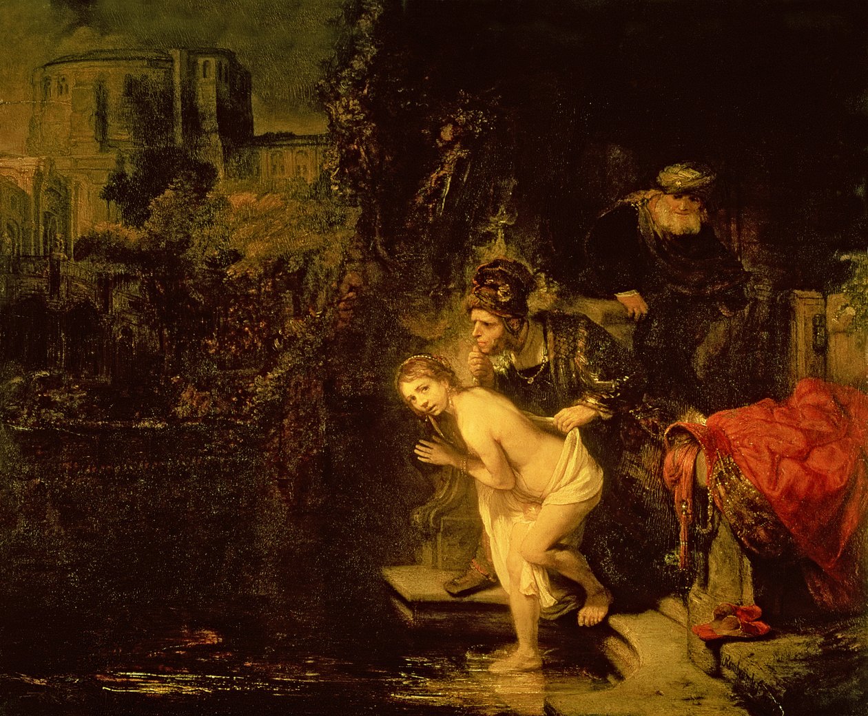 سوزانا والحكماء ، 1647 (زيت على لوح الماهوجني) بواسطة رامبرانت فان راين