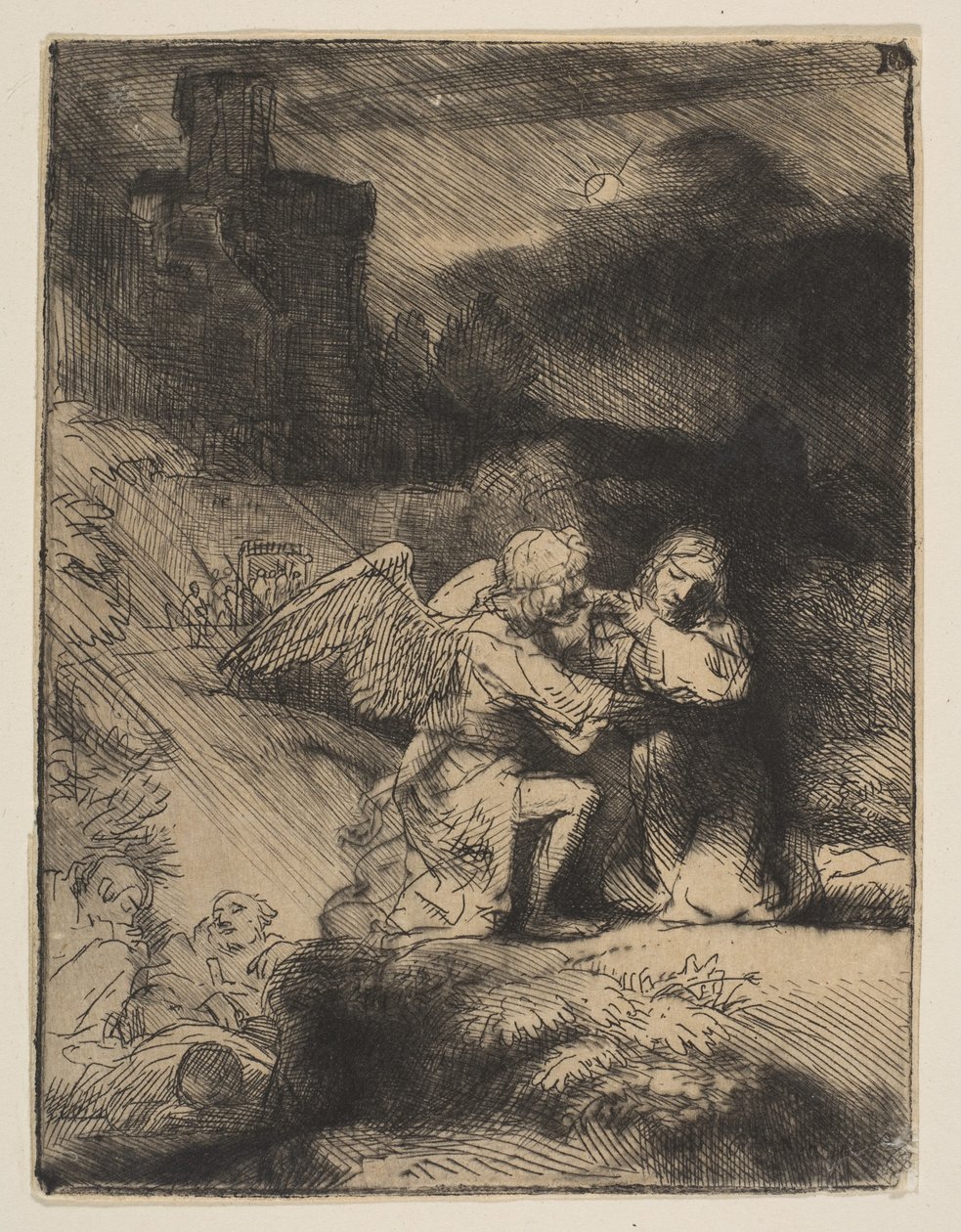 عذاب في الحديقة ، كاليفورنيا. 1652. بواسطة رامبرانت فان راين