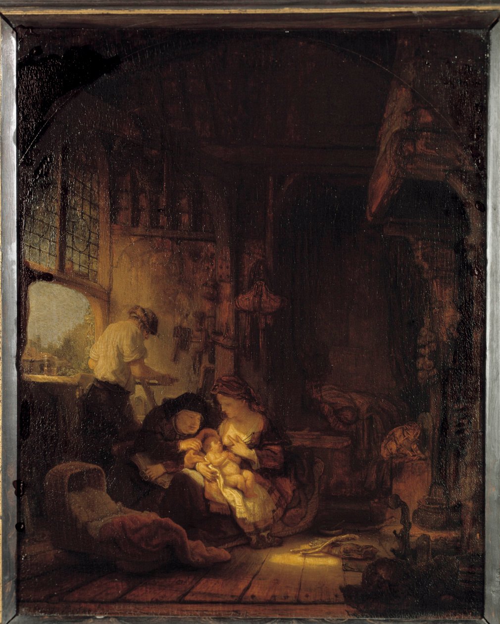 لوحة العائلة المقدسة بواسطة هارمنزون فان راين ديت رامبرانت (1606-1669) بواسطة رامبرانت فان راين