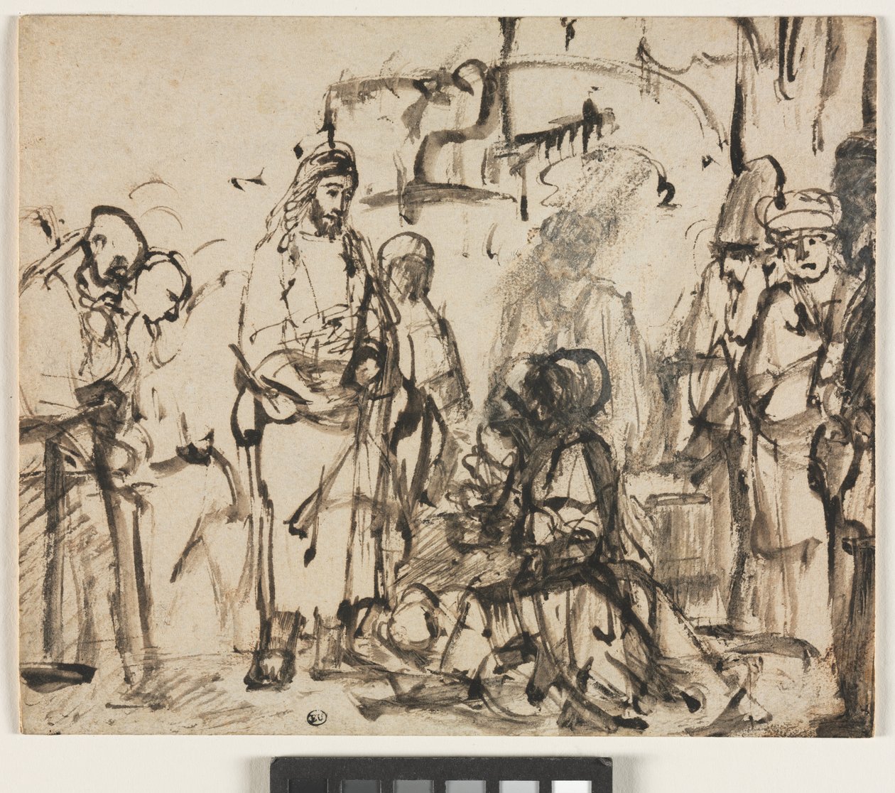لقاء المسيح مع مارثا ومريم بعد وفاة لعازر ، c.1662-65 بواسطة رامبرانت فان راين