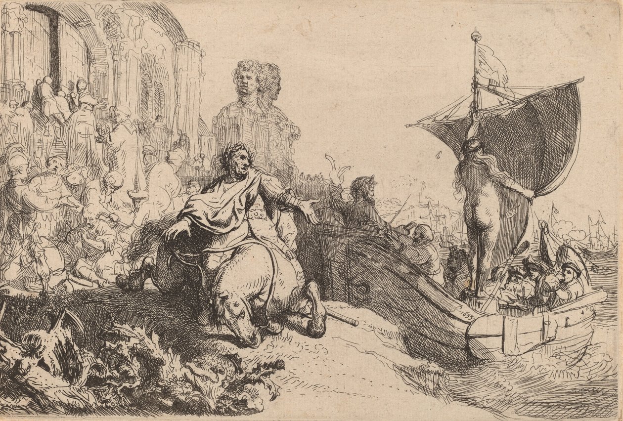سفينة الحظ 1633. بواسطة رامبرانت فان راين