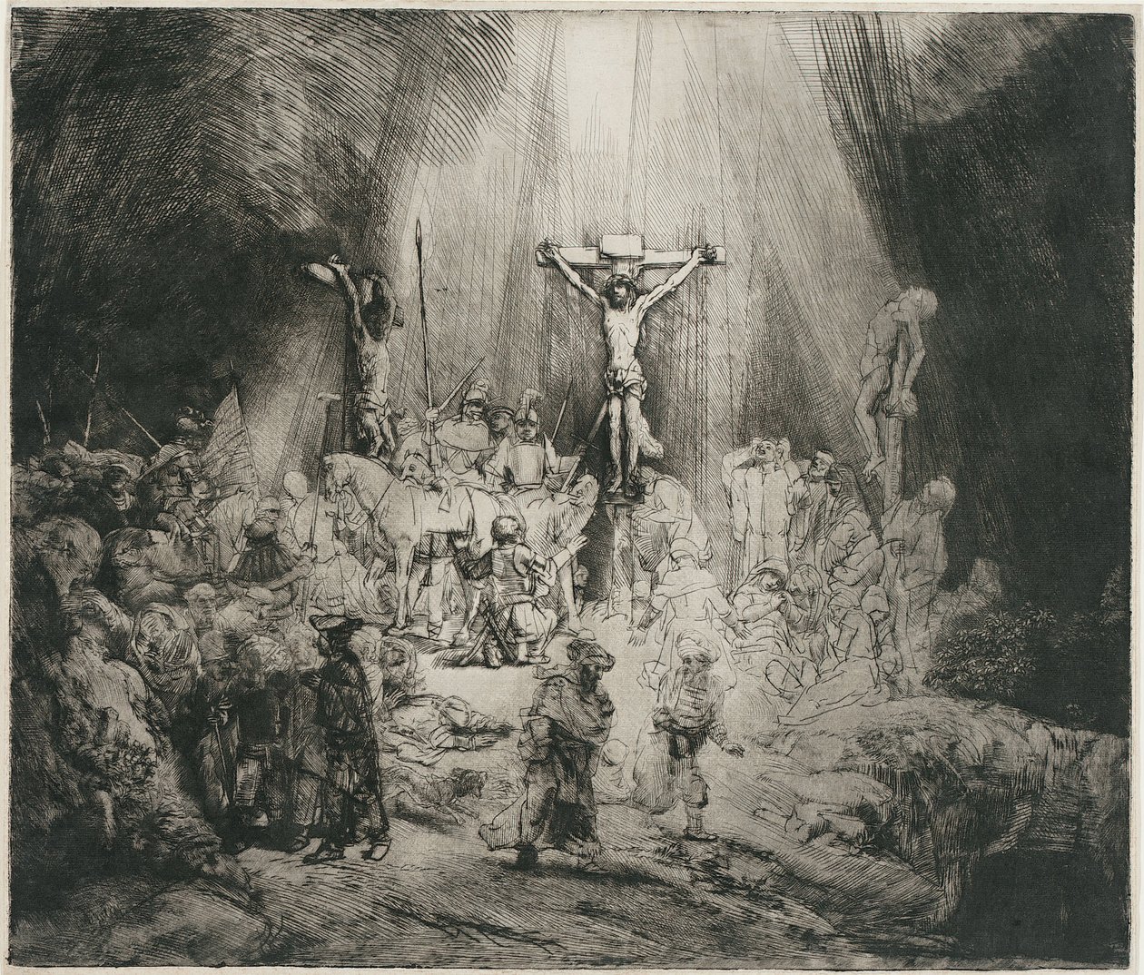 الصلبان الثلاثة ، ج. 1653 بواسطة رامبرانت فان راين