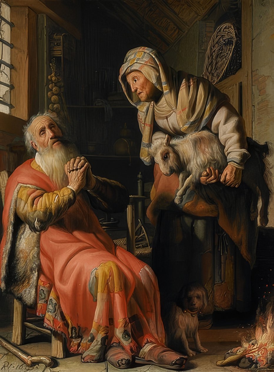 توبيت يتهم آنا. 1626 بواسطة رامبرانت فان راين