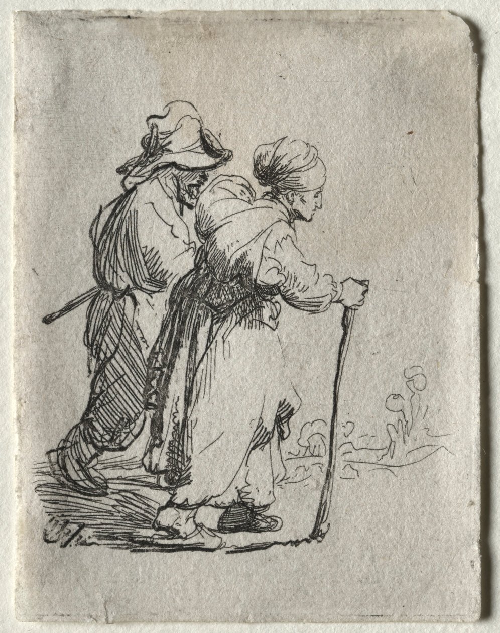 اثنين من الصعاليك ، رجل وامرأة ، ج. 1634. بواسطة رامبرانت فان راين