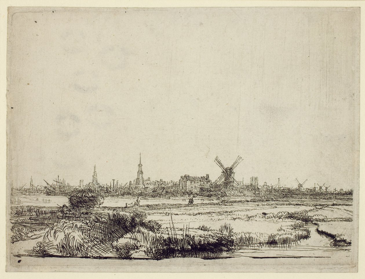 منظر أمستردام ، c.1640 بواسطة رامبرانت فان راين