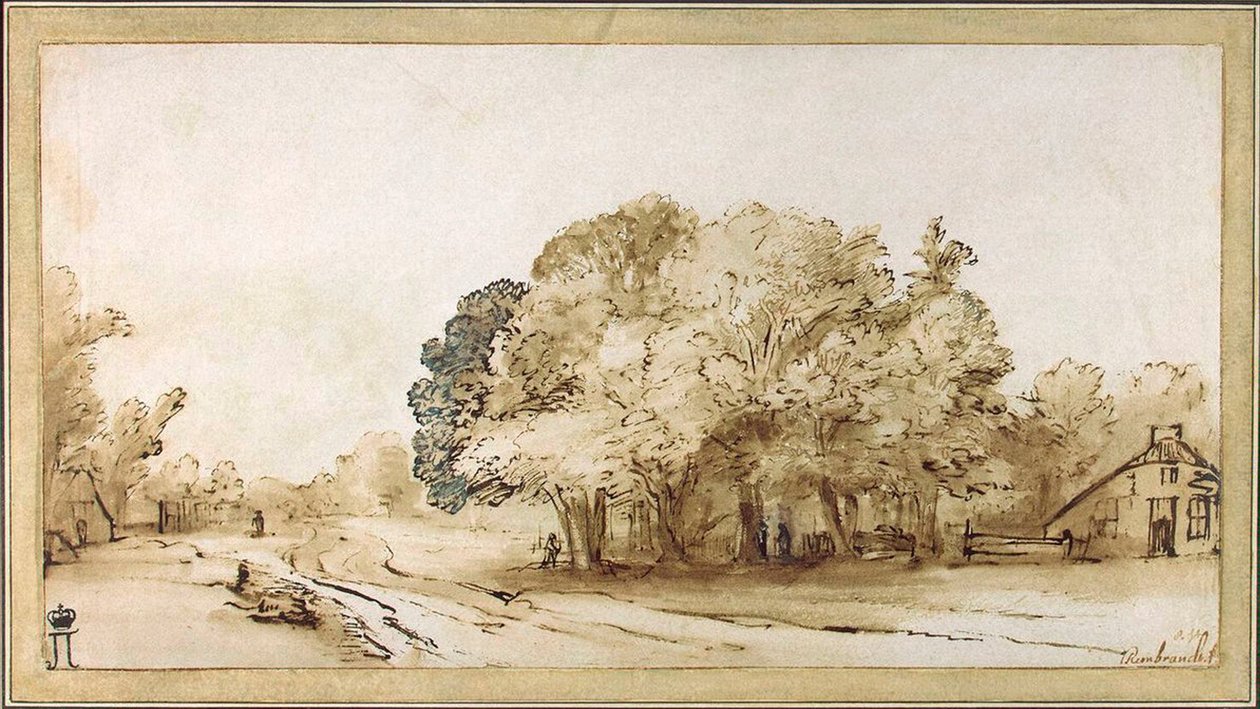 طريق القرية ، c1650. بواسطة رامبرانت فان راين