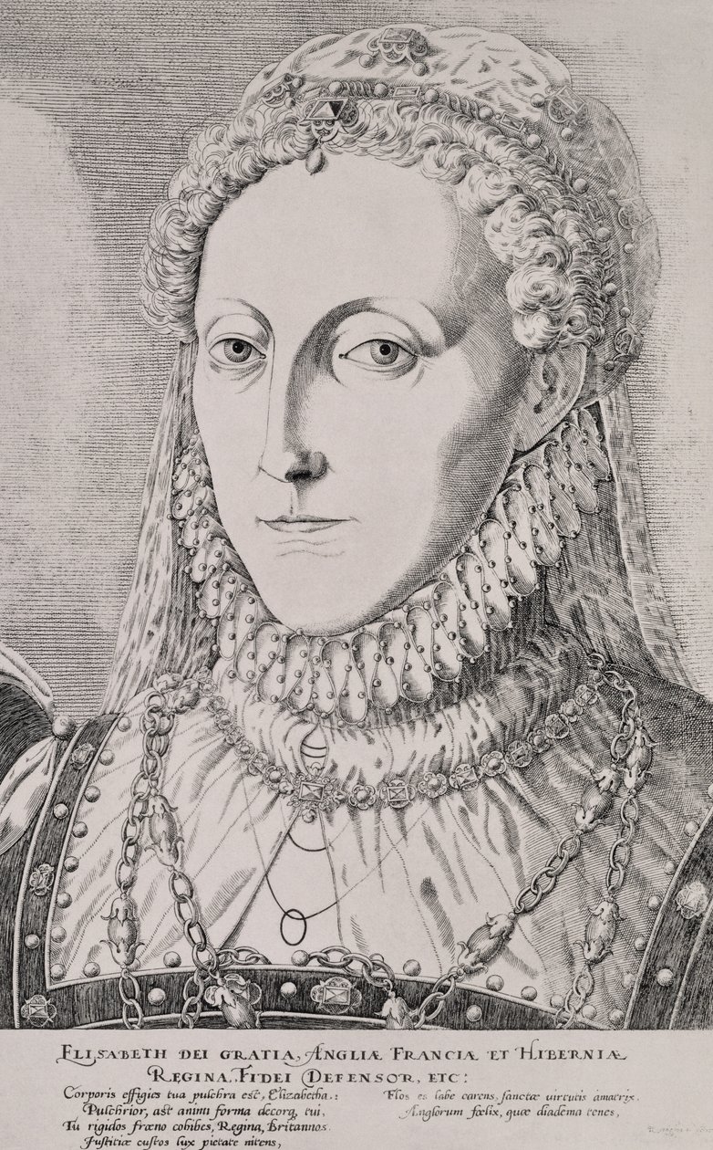 الملكة إليزابيث الأولى (1533-1603) ، حوالي 1572-75 بواسطة Remigius Hogenbergh