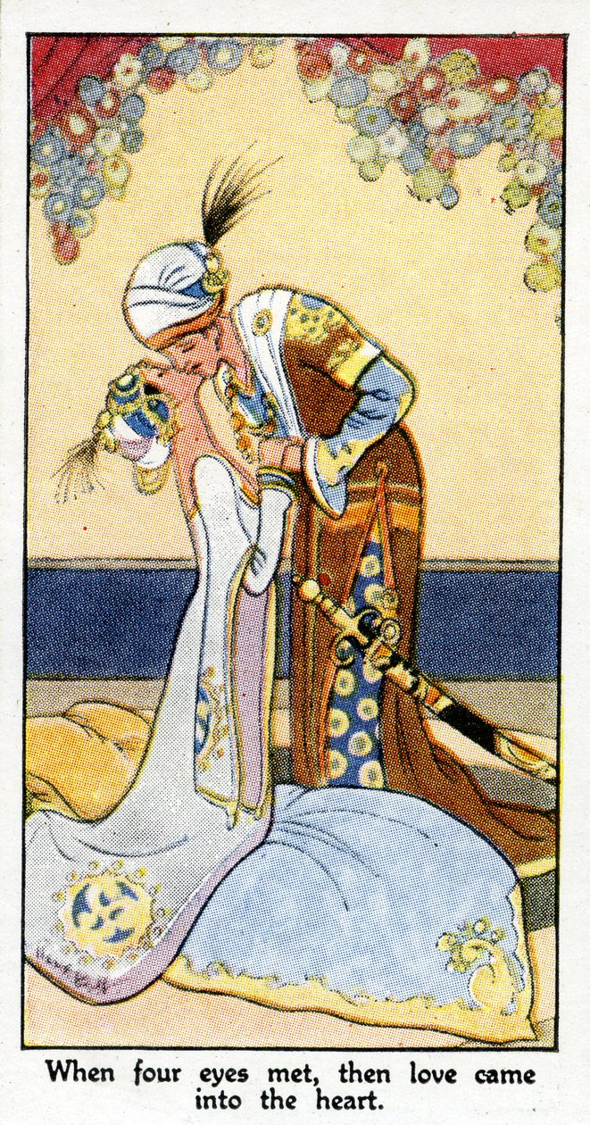 "عندما اجتمعت أربع عيون ، ثم دخل الحب إلى القلب" ، 1931 (انظر أيضًا 498203) بواسطة رينيه بول