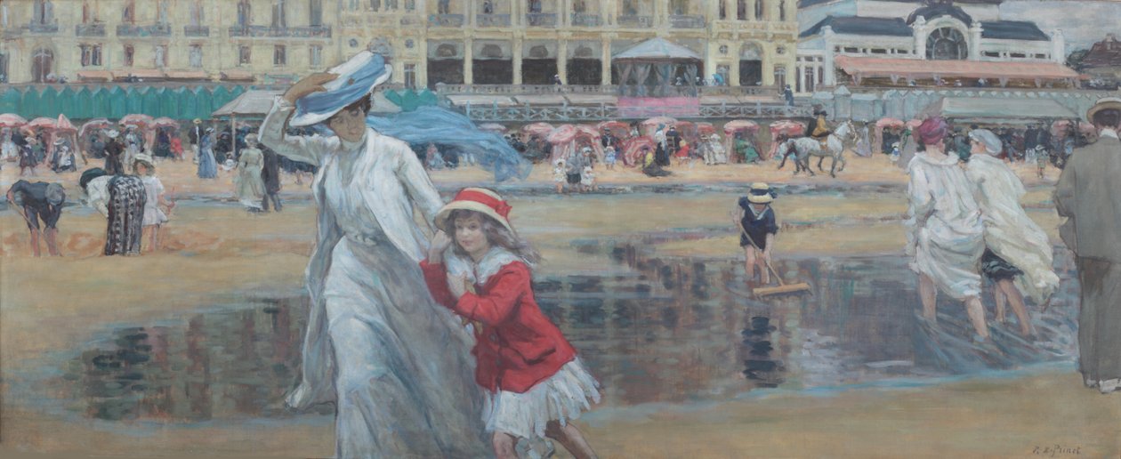 شاطئ كابورج ، ج. 1910. بواسطة رينيه فرانسوا كزافييه برينيت