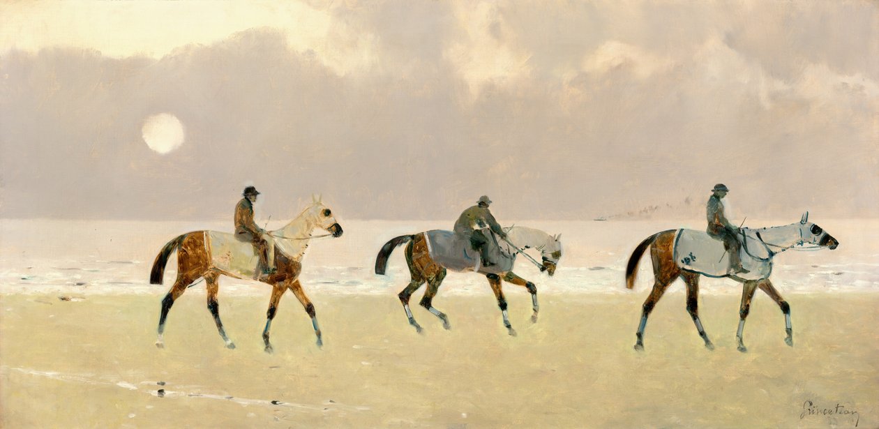 الراكبون على الشاطئ في دييب ، 1892. بواسطة رينيه بيير تشارلز برينستو