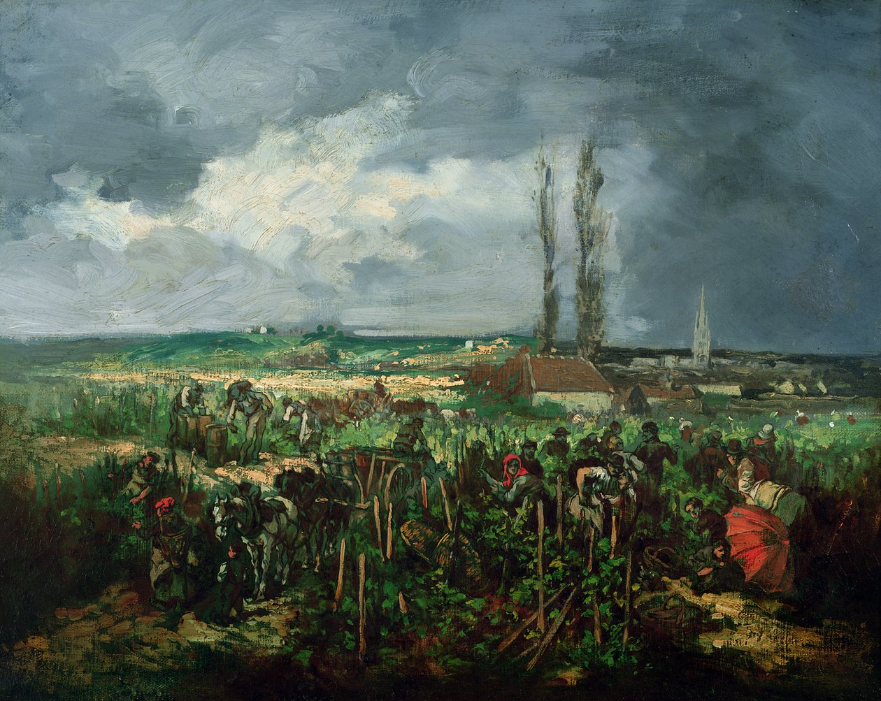 حصاد العنب في Argenteuil ، 1875 بواسطة رينيه تشارلز لويز ديبراو