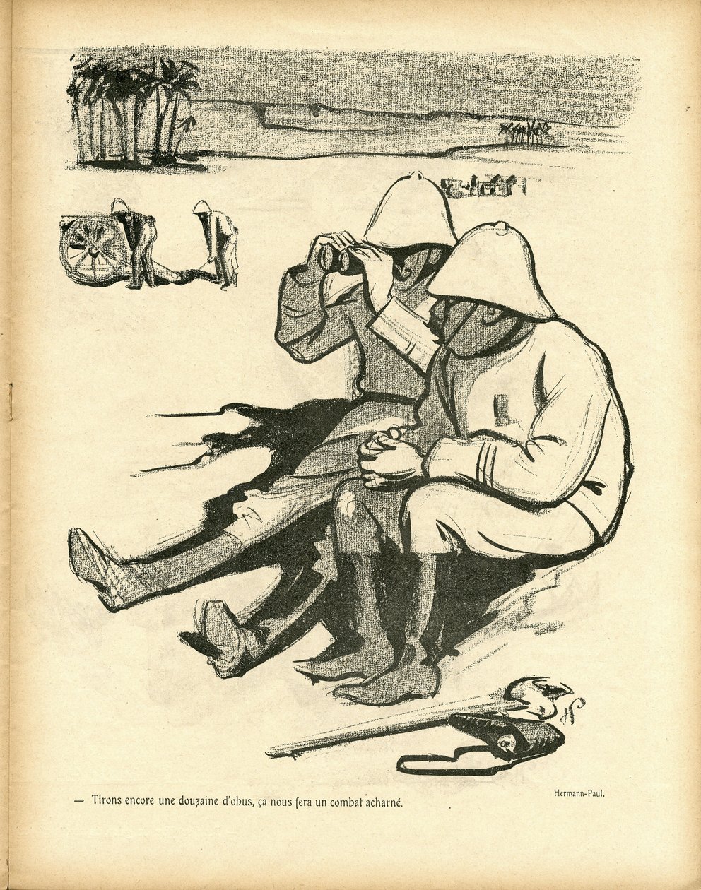رسم توضيحي لهيرمان بول (1864-1940) في Le Canard Sauvage بواسطة رينيه جورج هيرمان بول