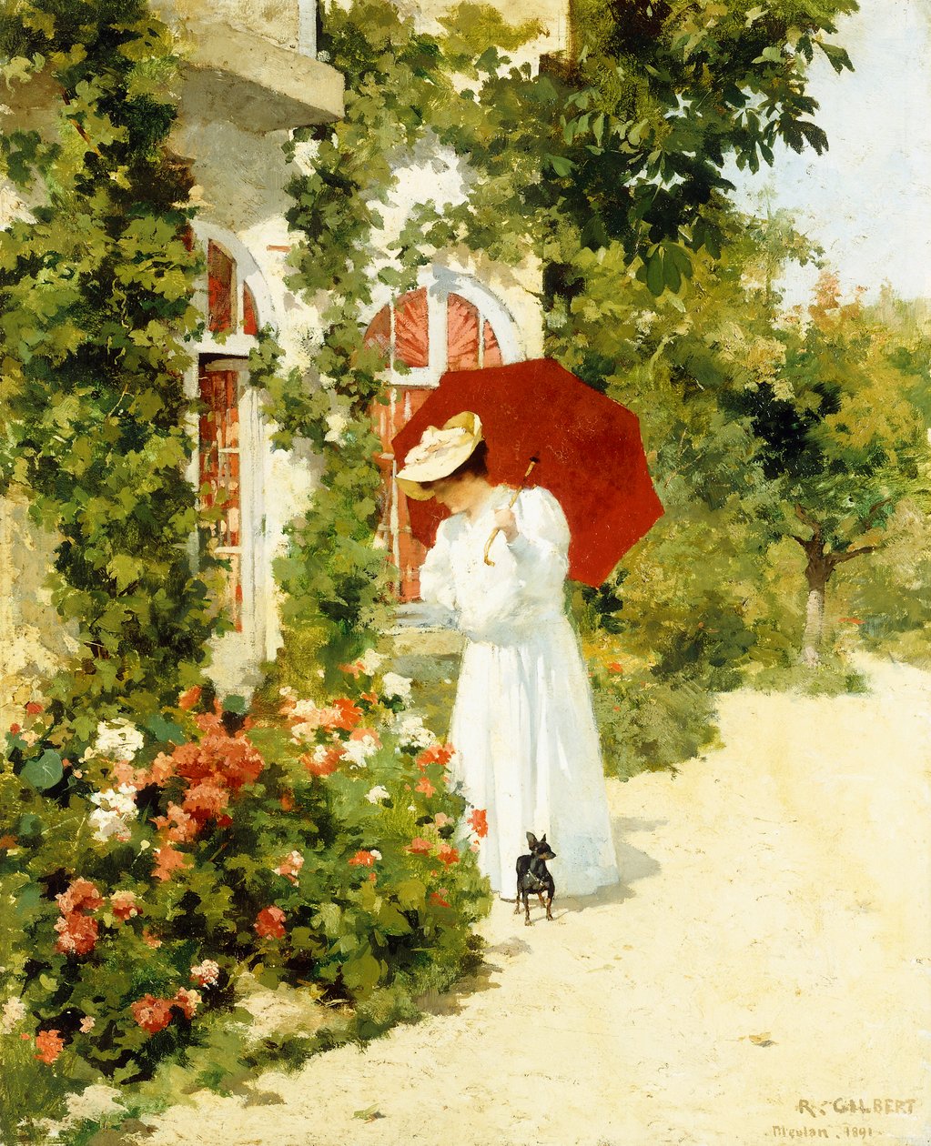 المظلة الحمراء ، 1891 بواسطة رينيه جوزيف جيلبرت