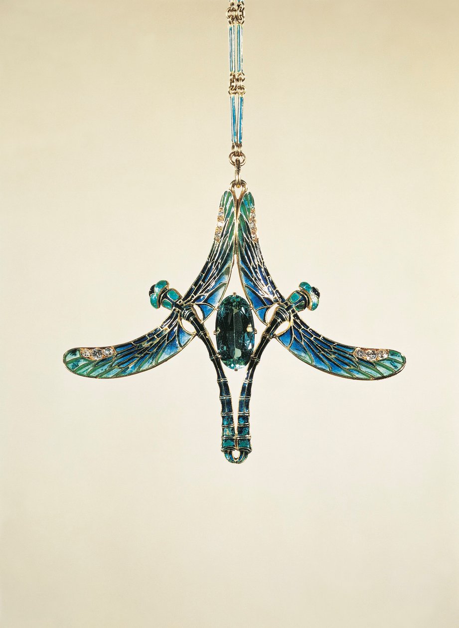 Dragonfly pendant (gold and enamel) بواسطة رينيه جول لاليك