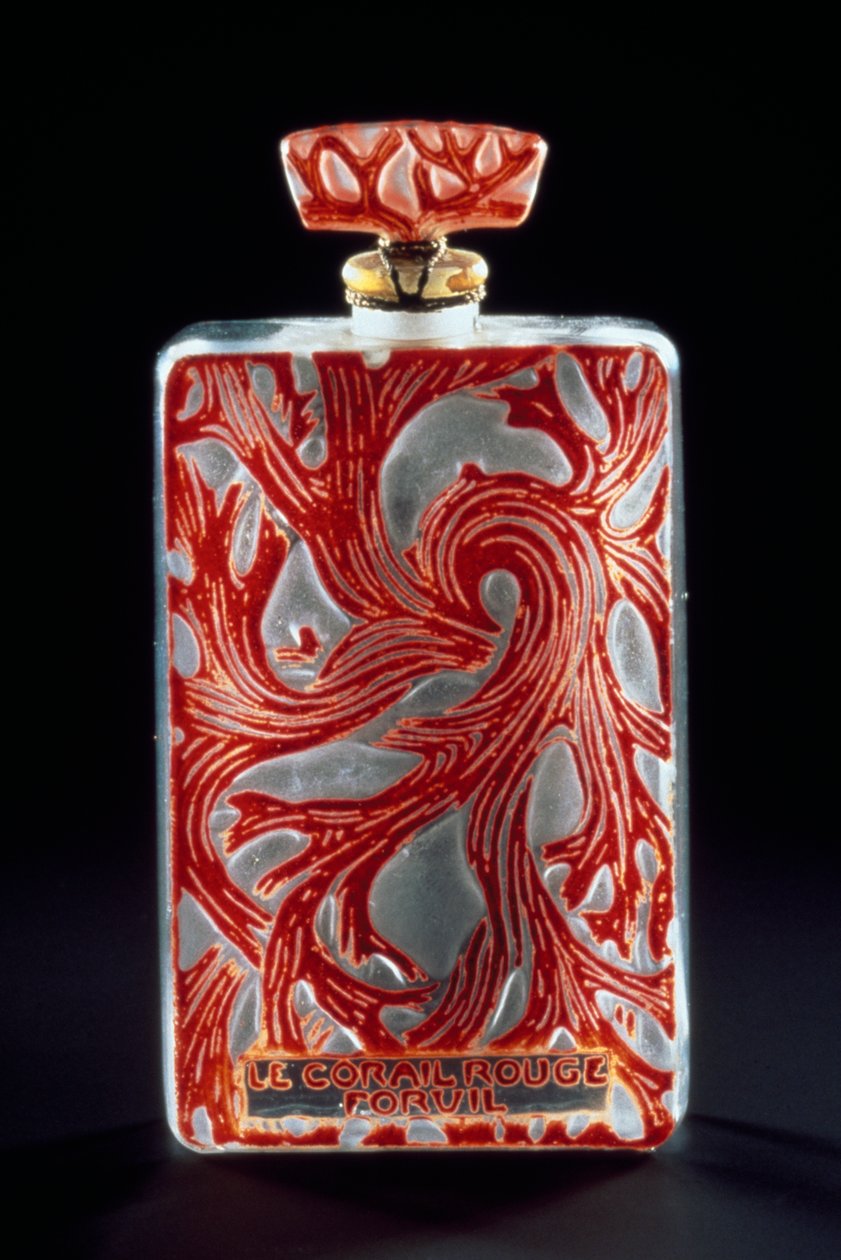 قنينة زجاجية للعطر Red Coral (Le Corail Rouge) من Forvil بواسطة رينيه جول لاليك
