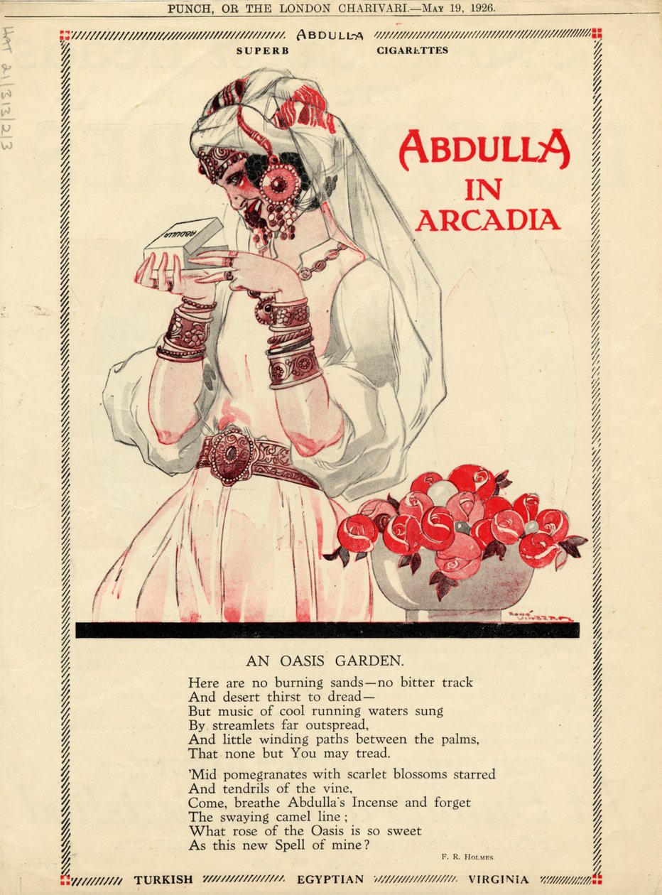سجائر عبد الله ، 1926 بواسطة رينيه فنسنت