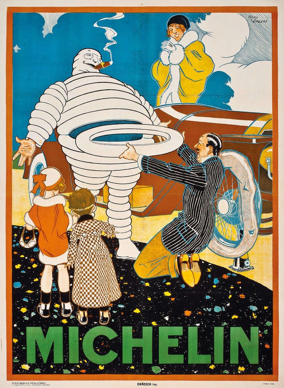 ملصق إعلاني لميشلان ، ج. 1925 بواسطة رينيه فنسنت