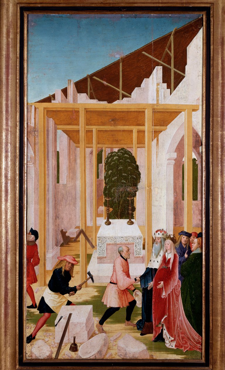 بناء دير كلوسترنوبرغ (النمسا) (رسم بواسطة Reuland Frueauf الأكبر