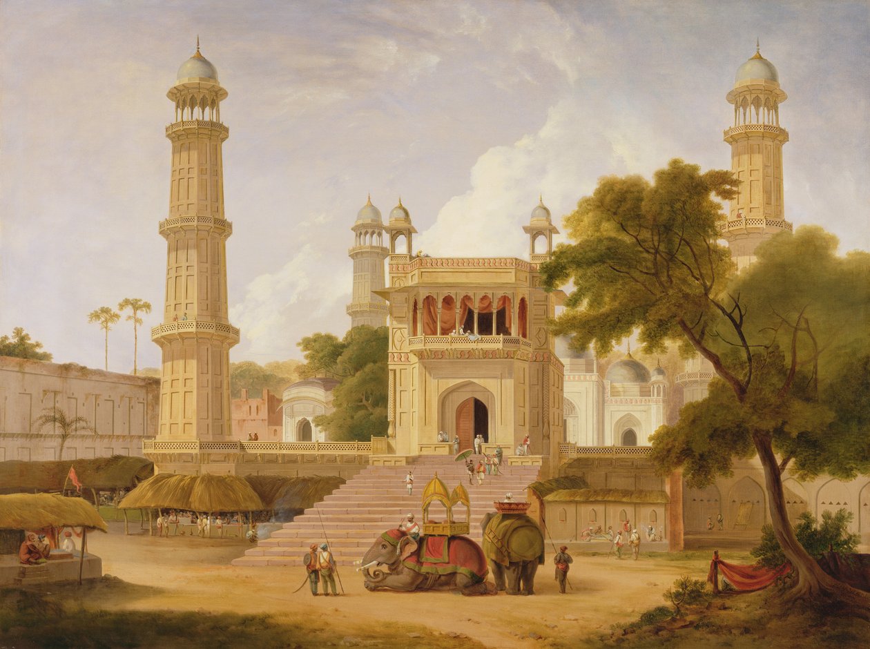 المعبد الهندي ، قيل أنه مسجد أبو النبي ، مطرح ، 1827 بواسطة القس إدوارد توماس دانييل