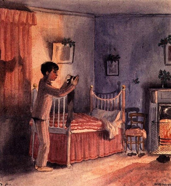 جورب عيد الميلاد ، 1921 (ألوان مائية) بواسطة ريكس ويسلر