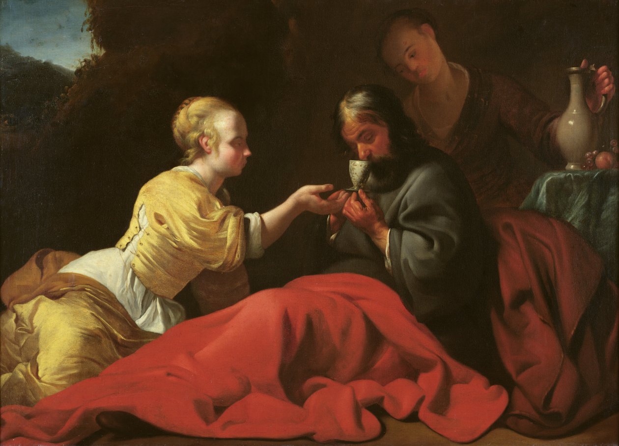 لوط وبناته بواسطة Reyer Jacobsz van Blommendael